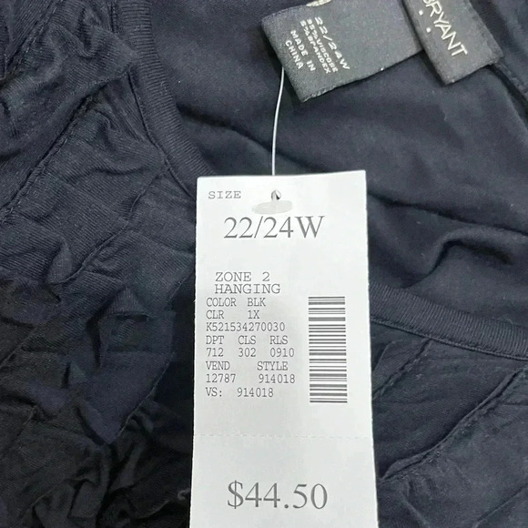 NWT Lane Bryant plus size long Sleeve visco’s/spandex blend Ruffle detailing - Picture 8 of 8